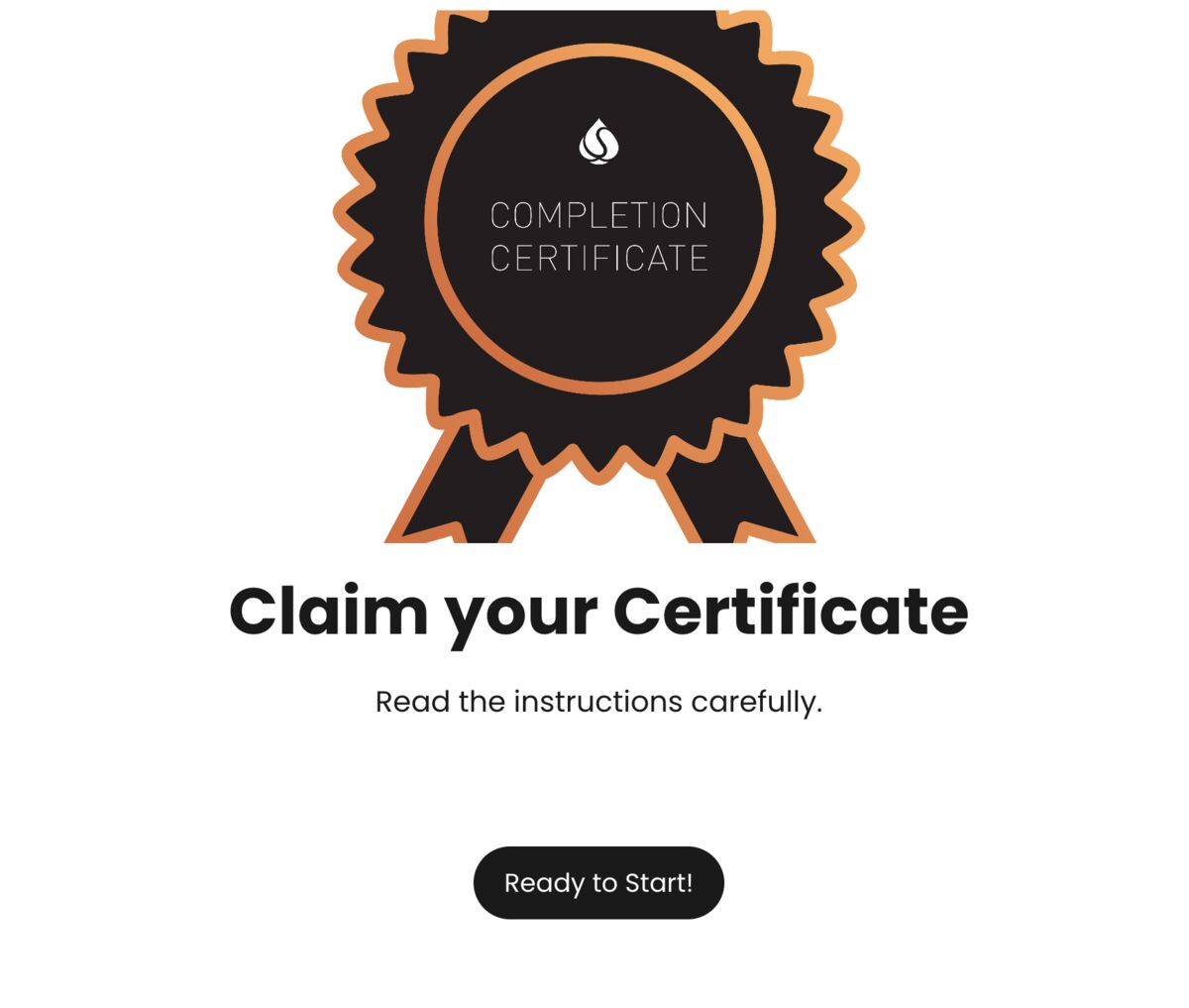 Claim your Spades Sales Academy completion certificate