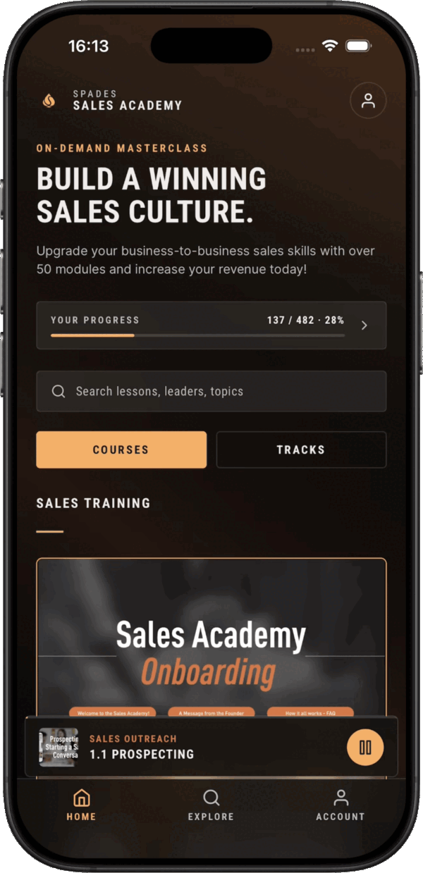 Spades Sales Academy App